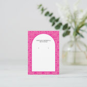 De Visite Présentoir Carte Moderne Rose Fuchsia pour Boucles (Debout devant)