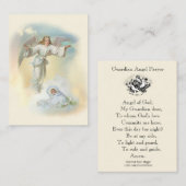 De Visite Prière à ma carte sainte d'ange gardien (Devant / Derrière)