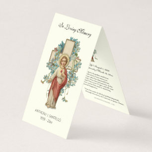 De Visite Prière commémorative funéraire catholique Carte Sa
