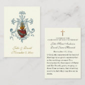 De Visite Prière du Mariage catholique Marie Carte Sainte (Devant / Derrière)