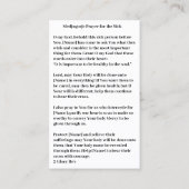 De Visite Prière pour la carte maladie (Dos)