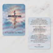 De Visite Prière pour les militaires Carte Sainte (Devant / Derrière)