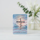 De Visite Prière pour les militaires Carte Sainte (Debout devant)