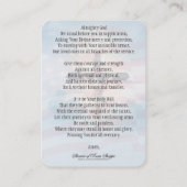 De Visite Prière pour les militaires Carte Sainte (Dos)