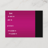 De Visite Profil Nom personnel Carte Bright Rose Papillon (Dos)