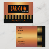 De Visite Profil Nom personnel Carte Café Gold Stripe (Devant / Derrière)