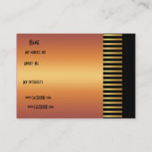 De Visite Profil Nom personnel Carte Café Gold Stripe (Dos)