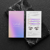 De Visite Rainbow Holographic Eyelash Extensions Carte