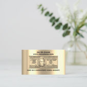 De Visite Remise Insertion Carte 20$ Code QR en ligne Gold (Debout devant)