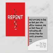 De Visite Repérer les empreintes croisées Carte d'écriture (Devant / Derrière)