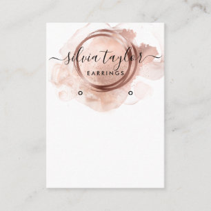 De Visite Rose Gold Calligraphy art Earrage carte d'affichag