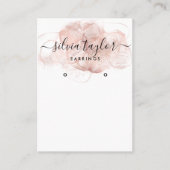 De Visite Rose Gold Calligraphy art Earrage carte d'affichag (Devant)