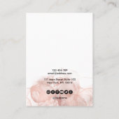 De Visite Rose Gold Calligraphy art Earrage carte d'affichag (Dos)