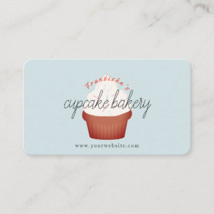 De Visite Rouge Velvet Cupcake Boulangerie bleu clair Carte