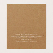 De Visite Rustic Kraft Simple Script Modifier La Carte Date (Intérieur déplié)