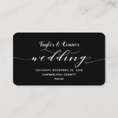 De Visite Rustique Blacksmith Calligraphie RSVP Carte en lig (Dos)