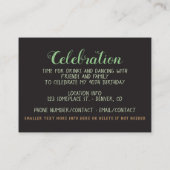 De Visite Rustique Boho Anniversaire Fête Mini Carte d'invit (Dos)