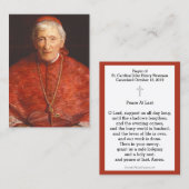 De Visite Saint-Cardinal John Henry Newman Carte Sainte Cath (Devant / Derrière)