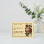 De Visite Saint-Joseph Mémoriare, prière catholique Carte Sa (Debout devant)