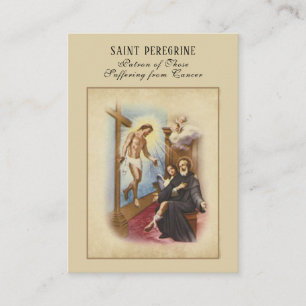 De Visite Saint Peregrine Patron Saint du Cancer Carte Saint