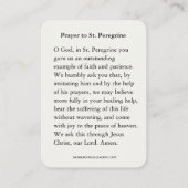 De Visite Saint Peregrine Patron Saint du Cancer Carte Saint (Dos)