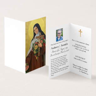 De Visite Saint Therese Funeral Prayer Memorial Carte Sainte