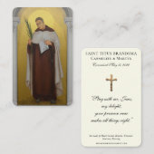 De Visite Saint Titus Brandsma Carmelite Priest Carte Sainte (Devant / Derrière)
