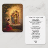 De Visite Sainte Jeanne d'Arc Michael Catherine Carte Sainte (Devant / Derrière)