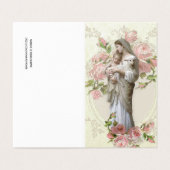 De Visite Sainte Vierge Marie Funérailles catholiques Carte  (Extérieur déplié)