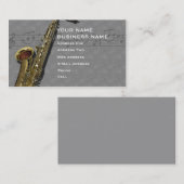 De Visite Saxophone - carte d'industrie musicale (Devant / Derrière)