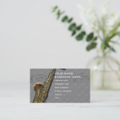 De Visite Saxophone - carte d'industrie musicale (Debout devant)