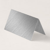 De Visite Script Foil Argent Moderne Modifier La Carte Date (Dos)