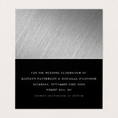 De Visite Script Foil Argent Moderne Modifier La Carte Date (Intérieur déplié)