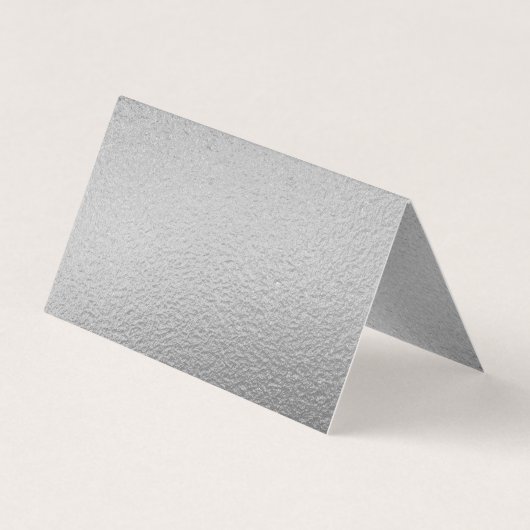 De Visite Script Foil Argent Moderne Modifier La Carte Date (Dos)