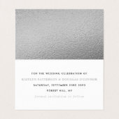 De Visite Script Foil Argent Moderne Modifier La Carte Date (Intérieur déplié)