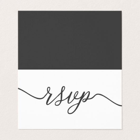 De Visite Script simple avec carte photo RSVP (Extérieur déplié)