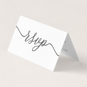 De Visite Script simple avec carte photo RSVP