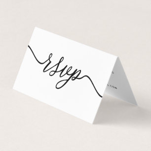 De Visite Script simple avec carte photo RSVP