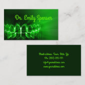 De Visite Shimmerger Teeth Smile Soins dentaires Carte verte (Devant / Derrière)