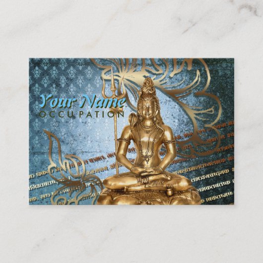 De Visite Shiva Blue Damask - Business-, carte profil (Devant)
