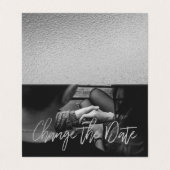 De Visite Silver Foil Script Photo Modifier La Carte Date (Extérieur déplié)