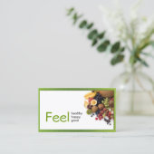 De Visite Simple Blanc Sain Vie Carte Lin Vert Jaune (Debout devant)