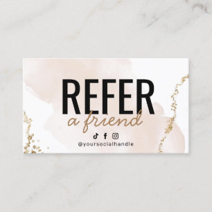 De Visite Simple Gold référencez une carte d'ami