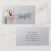 De Visite Simple Grey School of Art - Carte d'enseignant en  (Devant / Derrière)