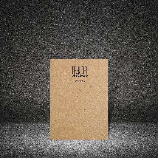 De Visite simple papier artisanal minimal Carte d'affichage 