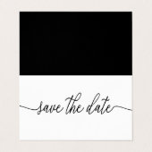 De Visite Simple Script Photo Enregistrer La Carte Date (Extérieur déplié)