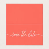 De Visite Simple Script Photo Enregistrer La Carte Date (Extérieur déplié)