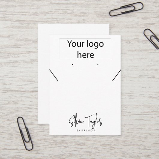 De Visite Simple Votre logo Collier Elevage Carte d'affichag (Devant/Arrière en situation)