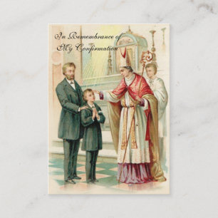 De Visite Souvenir Confirmer la confirmation Garçon Carte Sa