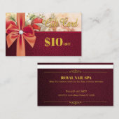 De Visite Spa à ongles, Massage Spa carte cadeau (Devant / Derrière)